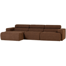 Laden Sie das Bild in den Galerie-Viewer, NOVI CHAISE LONGUE SOFA LEFT BOUCLE MOCHA BROWN