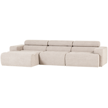 Laden Sie das Bild in den Galerie-Viewer, NOVI CHAISE LONGUE SOFA LEFT BOUCLE NATURAL