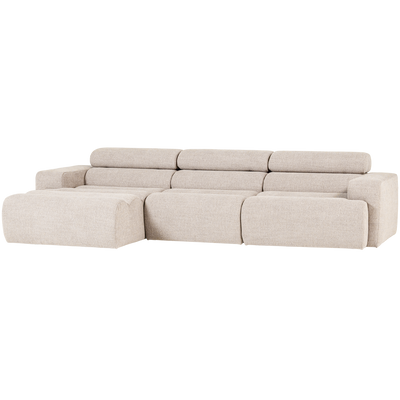 NOVI CHAISE LONGUE SOFA LEFT BOUCLE NATURAL