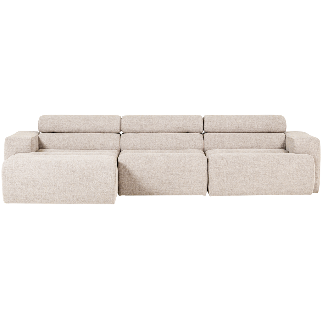 NOVI CHAISE LONGUE SOFA LEFT BOUCLE NATURAL