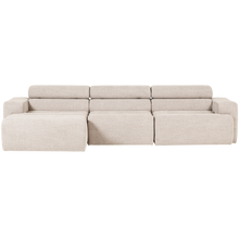 Laden Sie das Bild in den Galerie-Viewer, NOVI CHAISE LONGUE SOFA LEFT BOUCLE NATURAL