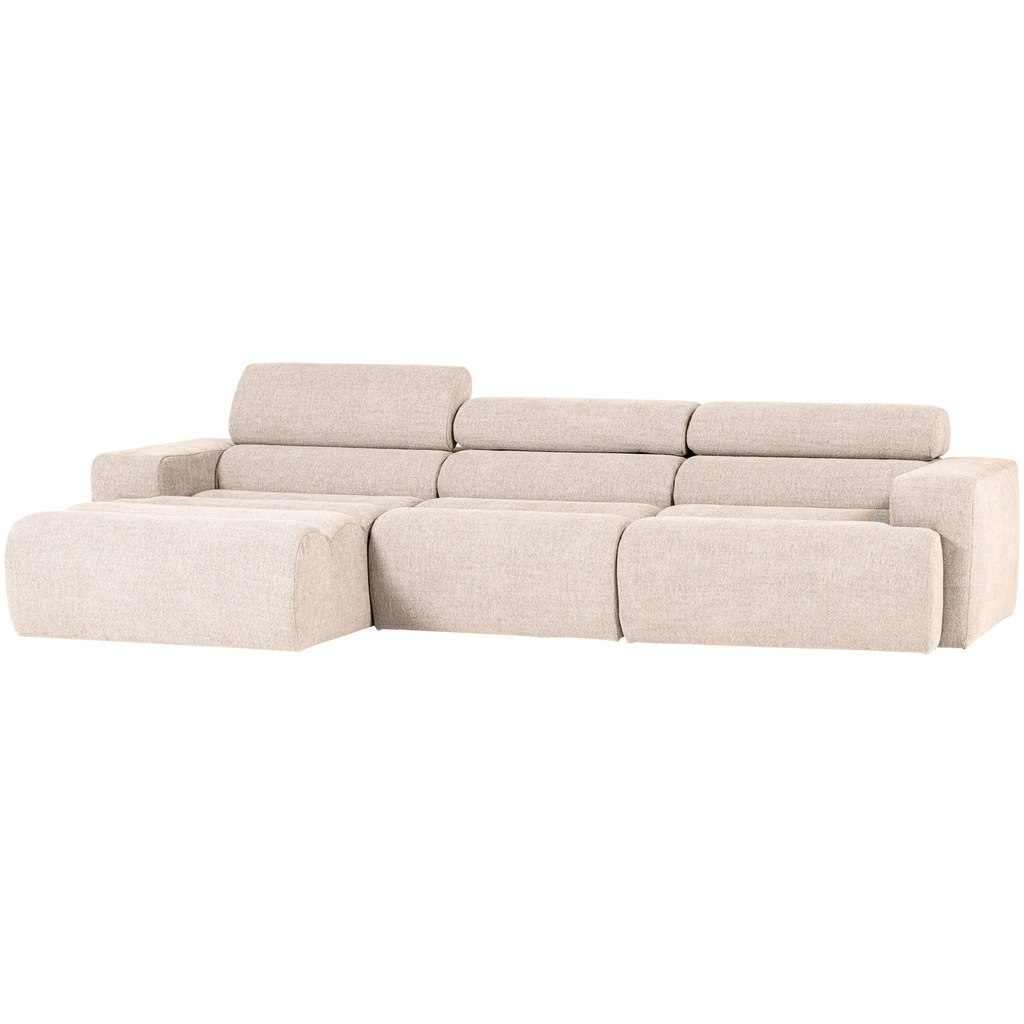 NOVI CHAISE LONGUE SOFA LEFT BOUCLE NATURAL