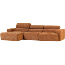 Laden Sie das Bild in den Galerie-Viewer, NOVI CHAISE LONGUE SOFA LEFT ORANGE MELANGE