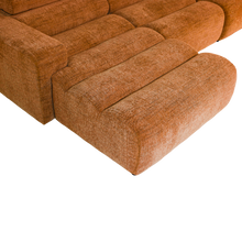 Laden Sie das Bild in den Galerie-Viewer, NOVI CHAISE LONGUE SOFA LEFT ORANGE MELANGE