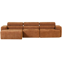Laden Sie das Bild in den Galerie-Viewer, NOVI CHAISE LONGUE SOFA LEFT ORANGE MELANGE