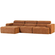 Laden Sie das Bild in den Galerie-Viewer, NOVI CHAISE LONGUE SOFA LEFT ORANGE MELANGE
