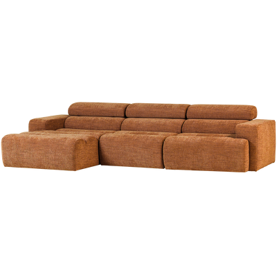 NOVI CHAISE LONGUE SOFA LEFT ORANGE MELANGE