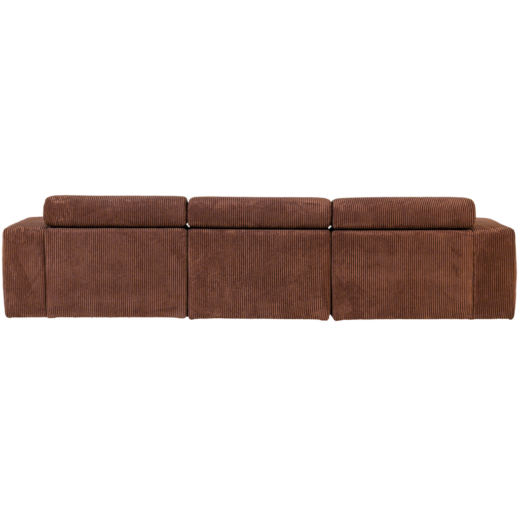 NOVI CHAISE LONGUE SOFA RIGHT RIB FABRIC TERRA