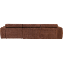 Laden Sie das Bild in den Galerie-Viewer, NOVI CHAISE LONGUE SOFA RIGHT RIB FABRIC TERRA