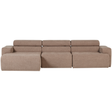 Laden Sie das Bild in den Galerie-Viewer, NOVI CHAISE LONGUE SOFA LEFT BOUCLE TAUPE
