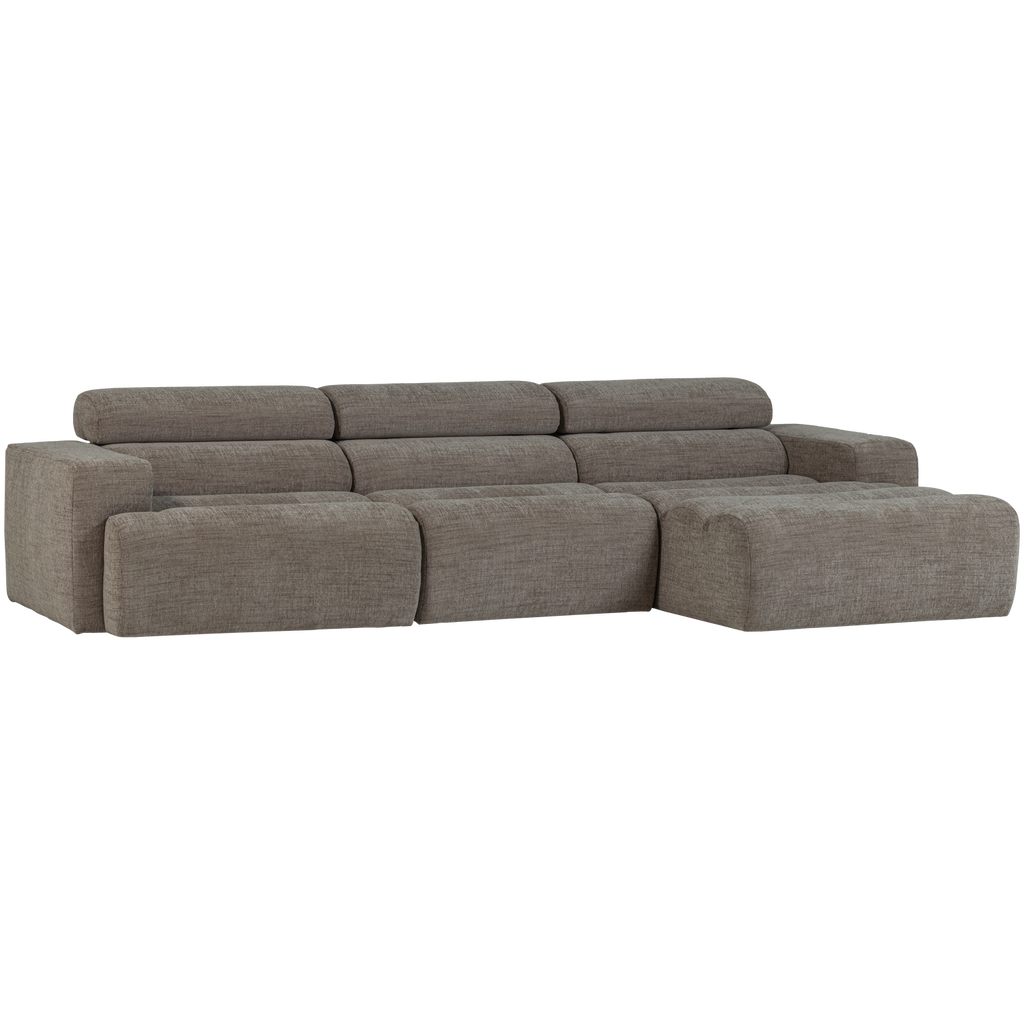 NOVI CHAISE LONGUE SOFA RIGHT GREY MELANGE