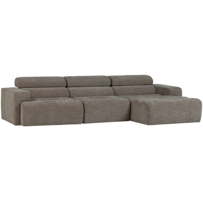 NOVI CHAISE LONGUE SOFA RIGHT GREY MELANGE