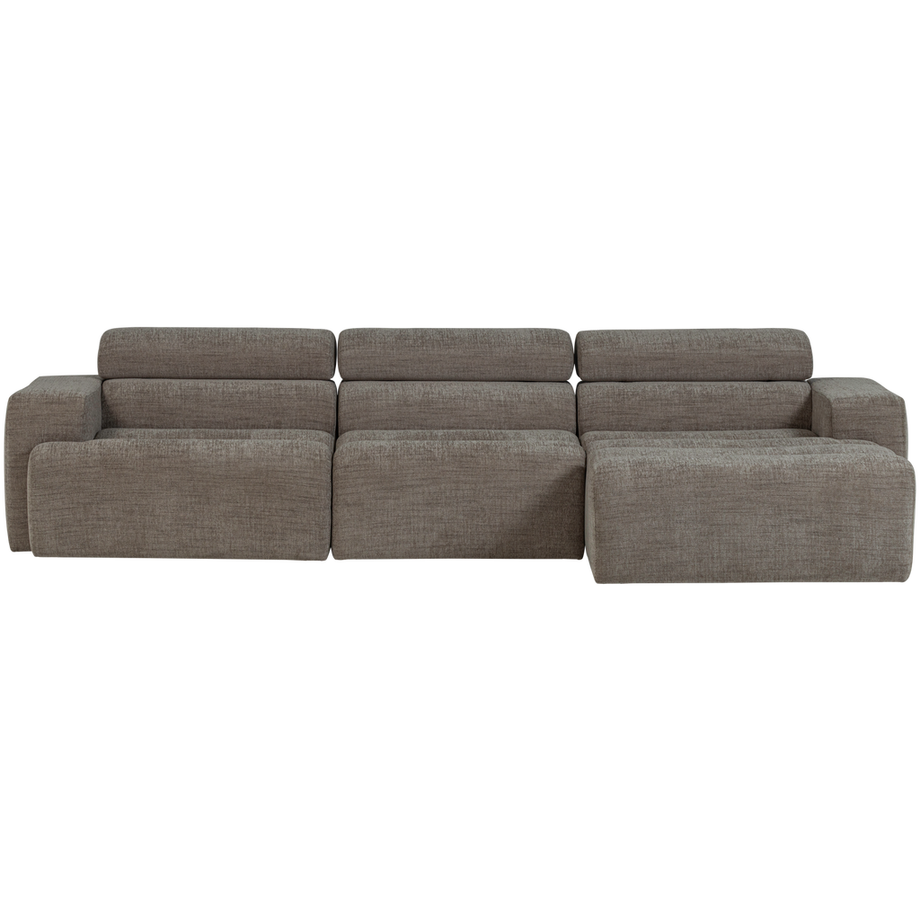 NOVI CHAISE LONGUE SOFA RIGHT GREY MELANGE