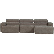 Laden Sie das Bild in den Galerie-Viewer, NOVI CHAISE LONGUE SOFA RIGHT GREY MELANGE