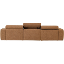 Laden Sie das Bild in den Galerie-Viewer, NOVI CHAISE LONGUE SOFA RIGHT BOUCLE CARAMEL BROWN