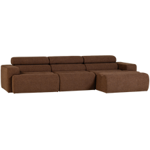 Laden Sie das Bild in den Galerie-Viewer, NOVI CHAISE LONGUE SOFA RIGHT BOUCLE MOCHA BROWN