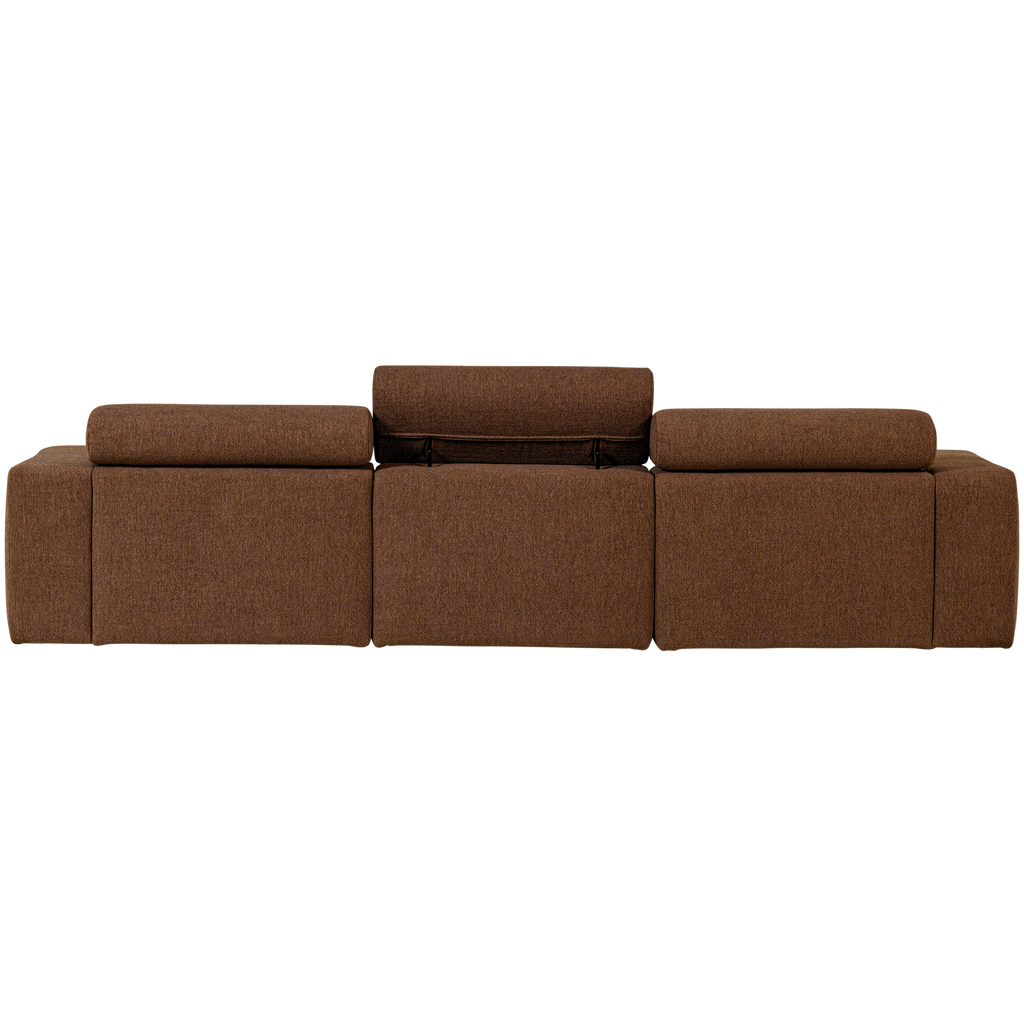 NOVI CHAISE LONGUE SOFA RIGHT BOUCLE MOCHA BROWN