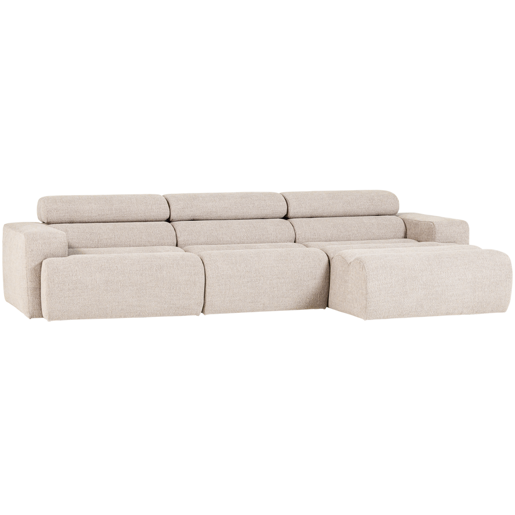 NOVI CHAISE LONGUE SOFA RIGHT BOUCLE NATURAL
