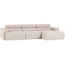 Load image into Gallery viewer, NOVI CHAISE LONGUE SOFA RIGHT BOUCLE NATURAL