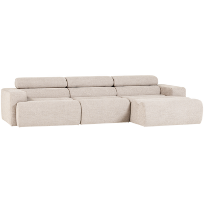 NOVI CHAISE LONGUE SOFA RIGHT BOUCLE NATURAL