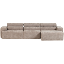 Laden Sie das Bild in den Galerie-Viewer, NOVI CHAISE LONGUE SOFA RIGHT NATURAL MELANGE