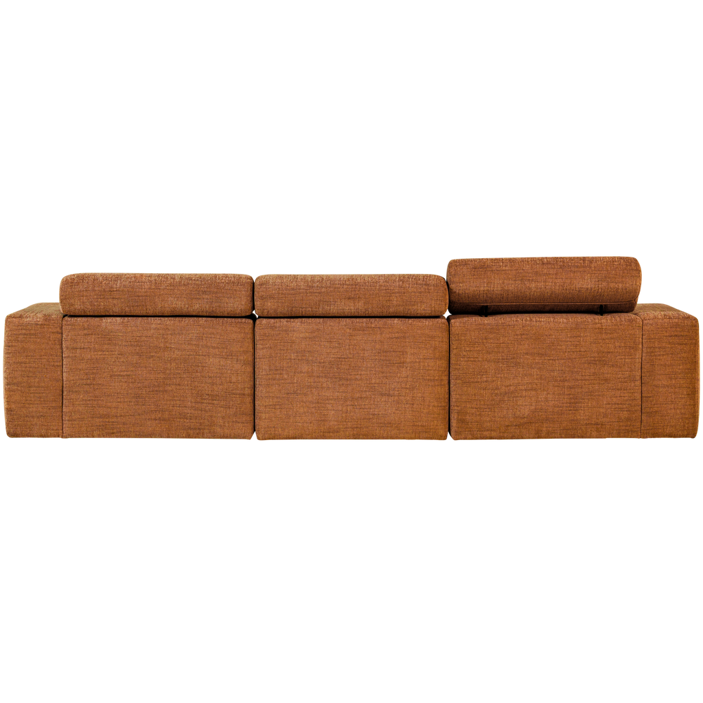 NOVI CHAISE LONGUE SOFA RIGHT ORANGE MELANGE