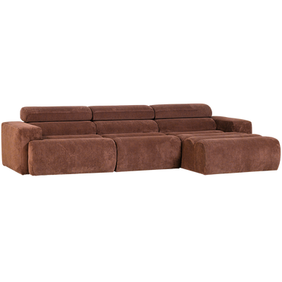 NOVI CHAISE LONGUE SOFA RIGHT RIB FABRIC TERRA