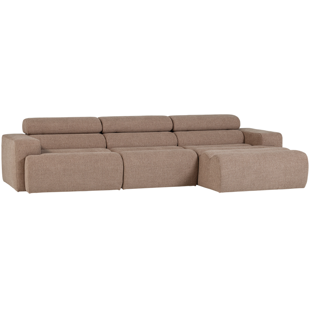NOVI CHAISE LONGUE SOFA RIGHT BOUCLE TAUPE