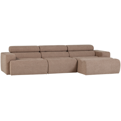 NOVI CHAISE LONGUE SOFA RIGHT BOUCLE TAUPE