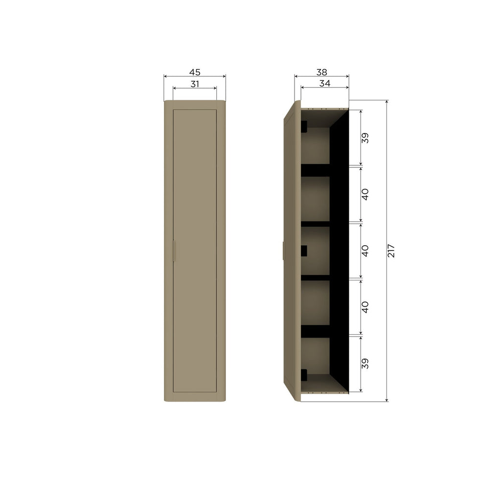 GUNNAR SMALL HIGH CABINET PINE MUD [fsc]