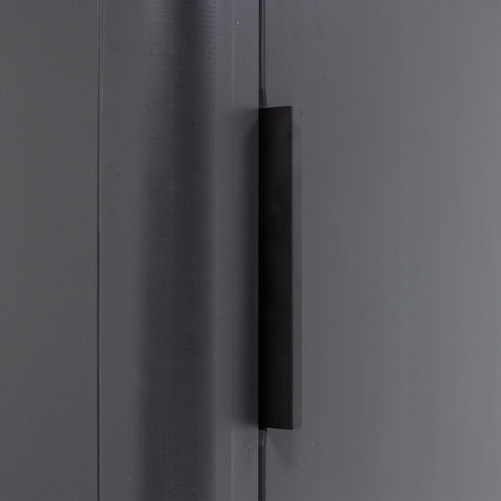 GUNNAR SMALL HIGH CABINET PINE MATT BLACK [fsc]