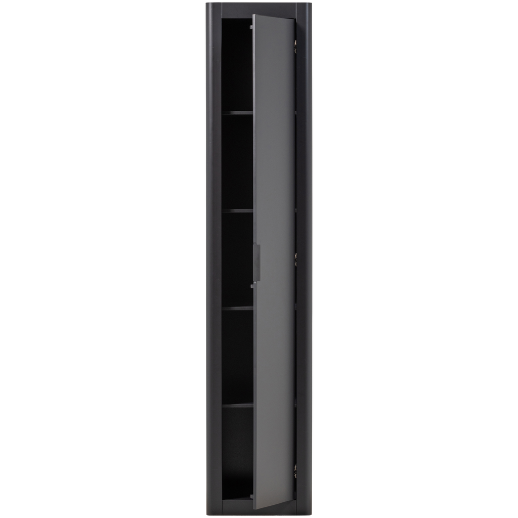 GUNNAR SMALL HIGH CABINET PINE MATT BLACK [fsc]