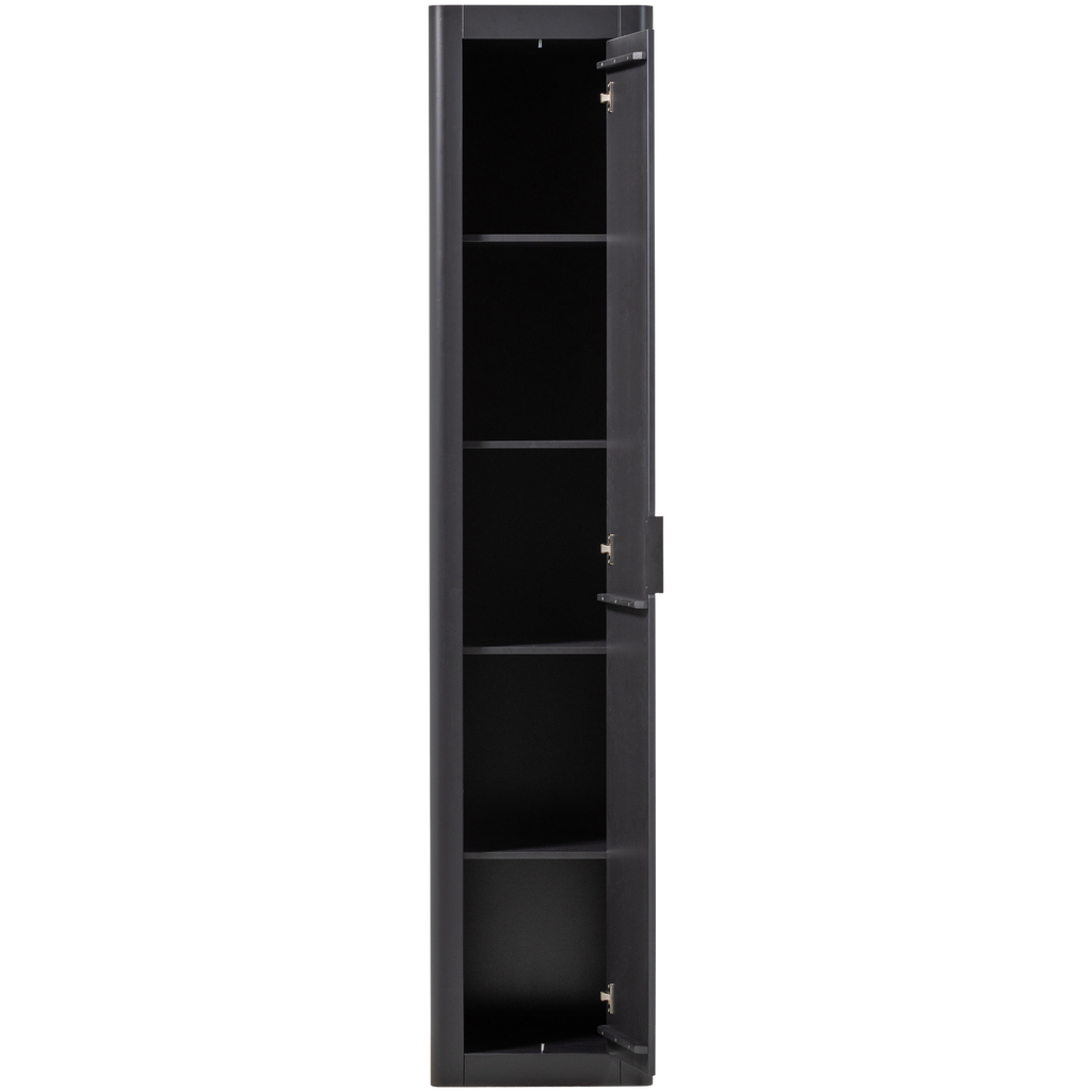 GUNNAR SMALL HIGH CABINET PINE MATT BLACK [fsc]