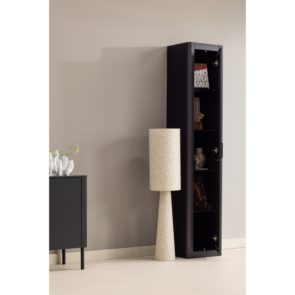 GUNNAR SMALL HIGH CABINET PINE MATT BLACK [fsc]