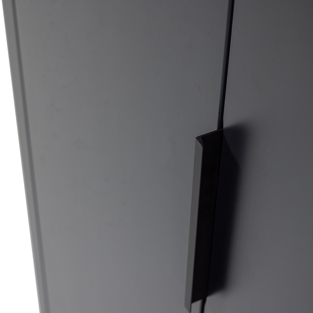 GUNNAR 2-DOORS CABINET PINE MATT BLACK [fsc]