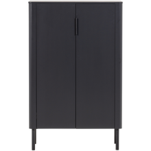 Laden Sie das Bild in den Galerie-Viewer, GUNNAR 2-DOORS CABINET PINE MATT BLACK [fsc]