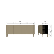 Load image into Gallery viewer, GUNNAR SIDEBOARD 200 CM PINE MUD [fsc]