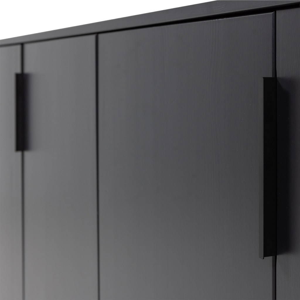 GUNNAR SIDEBOARD 200 CM PINE MATT BLACK [fsc]
