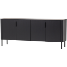 Laden Sie das Bild in den Galerie-Viewer, GUNNAR SIDEBOARD 200 CM PINE MATT BLACK [fsc]