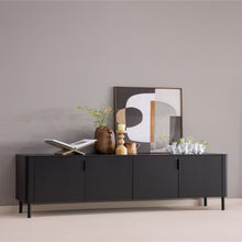 Laden Sie das Bild in den Galerie-Viewer, GUNNAR SIDEBOARD 200 CM PINE MATT BLACK [fsc]