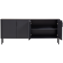 Laden Sie das Bild in den Galerie-Viewer, GUNNAR SIDEBOARD 200 CM PINE MATT BLACK [fsc]