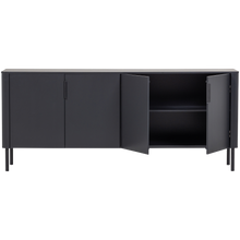 Laden Sie das Bild in den Galerie-Viewer, GUNNAR SIDEBOARD 200 CM PINE MATT BLACK [fsc]