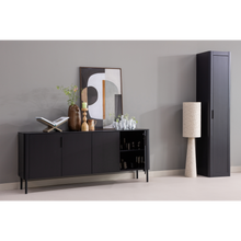 Laden Sie das Bild in den Galerie-Viewer, GUNNAR SMALL HIGH CABINET PINE MATT BLACK [fsc]