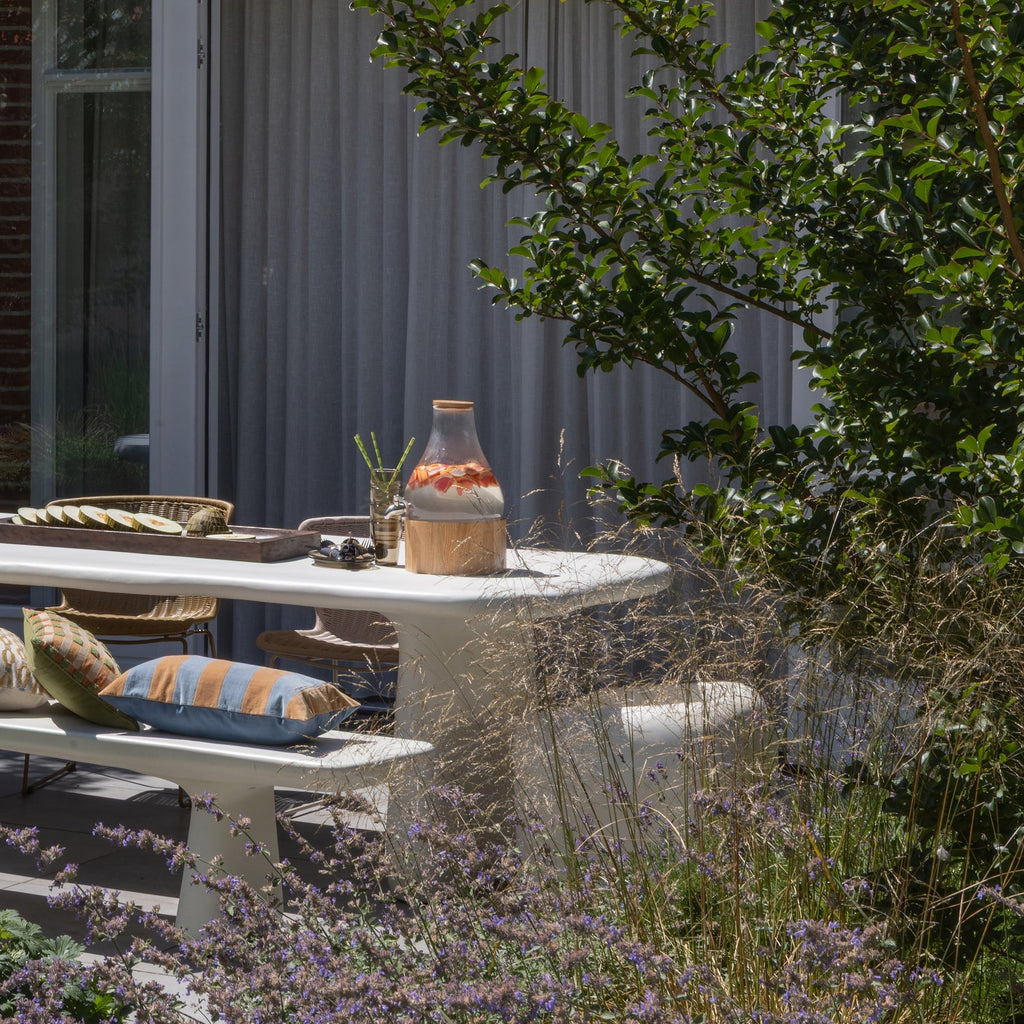 LOGGIA GARDEN BENCH REINFORCED FIBER NATURAL 190x40CM