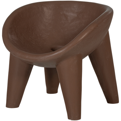 ORIO GARDEN LOUNGE CHAIR REINFORCED FIBER RED/BROWN