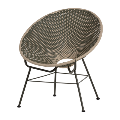KAZOUN GARDEN LOUNGE CHAIR WICKER GREEN