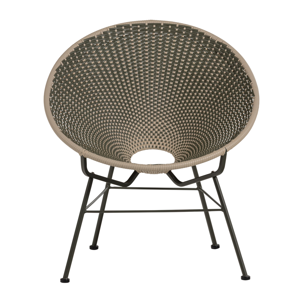 KAZOUN GARDEN LOUNGE CHAIR WICKER GREEN