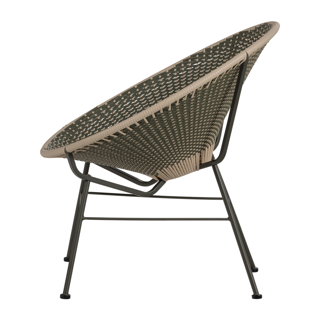KAZOUN GARDEN LOUNGE CHAIR WICKER GREEN