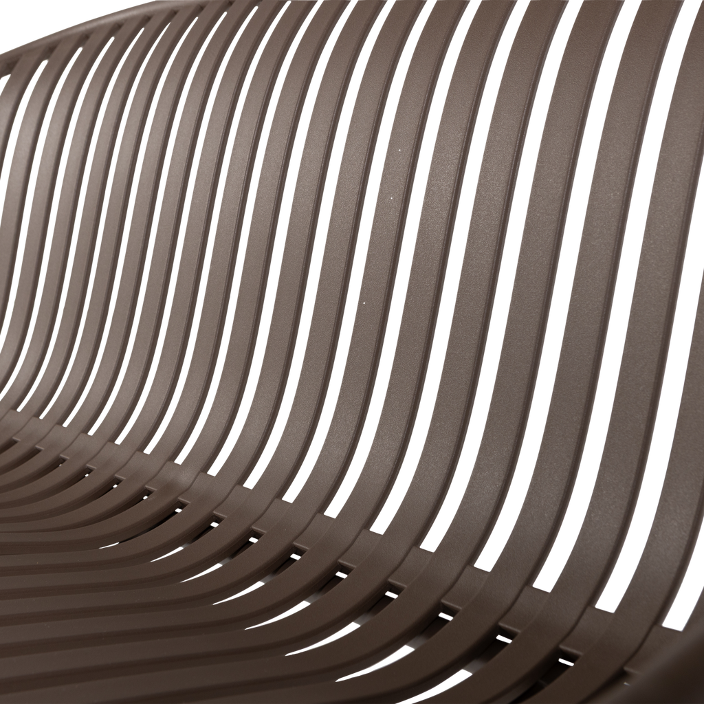 BRUCE GARDEN 2-SEATER BENCH PP/METAL PURPLE/BROWN