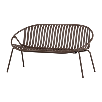 BRUCE GARDEN 2-SEATER BENCH PP/METAL PURPLE/BROWN